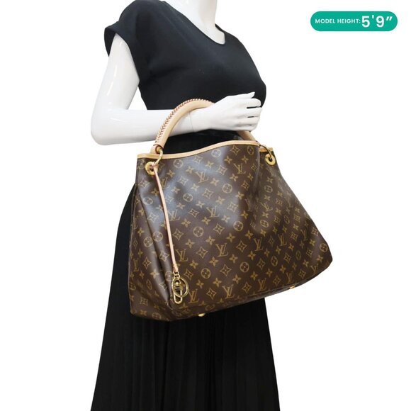 Louis Vuitton  Artsy MM Monogram Canvas Hobo Bag Brown - Picture 2 of 14
